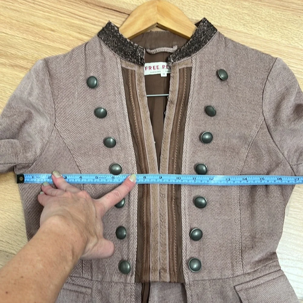 Free People Dusty Rose Military-Style Jacket